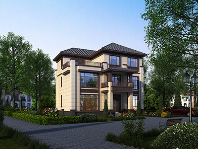 農(nóng)村三層自建房設(shè)計(jì)圖大全 新中式別墅設(shè)計(jì)圖BZ3616-新中式風(fēng)格