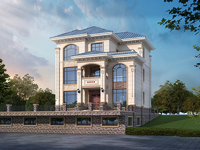 三層樓房設(shè)計(jì)圖農(nóng)村自建房BZ3681-簡(jiǎn)歐風(fēng)格