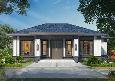 農(nóng)村一層中式房屋設(shè)計(jì)圖紙